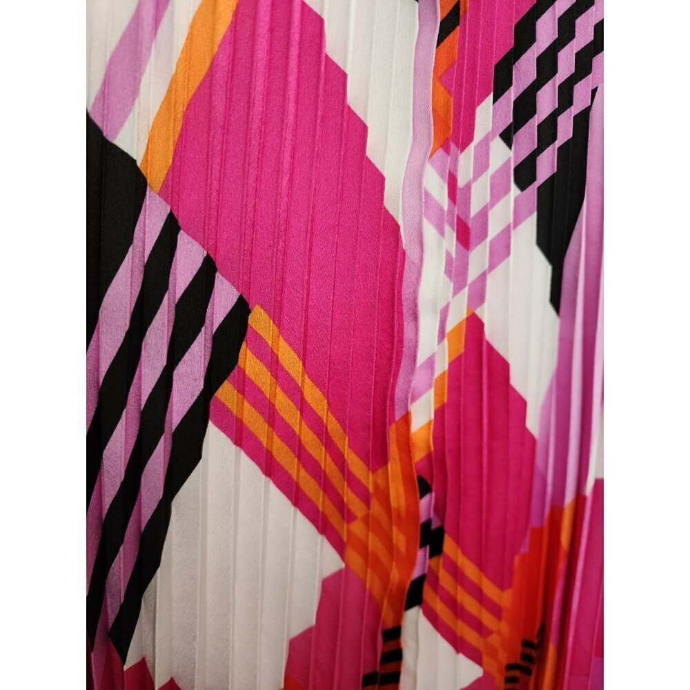 NWT Karl Lagerfeld Paris Women's Multicolored Pleated-Skirt Dress Size 6 - Picture 5 of 8